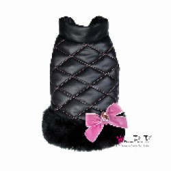 Pretty pet city chic coat (zwart)