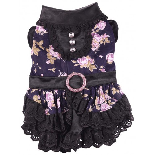 Black flower dress