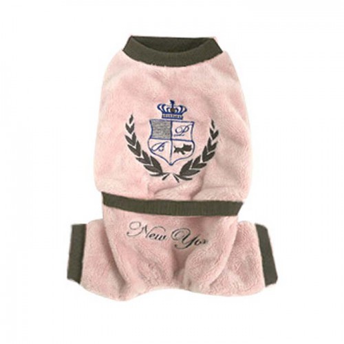 Fleece jumper in rose en bruin