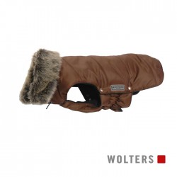 Wolters bruin jasje met een bontkraag Wolters bruin jasje met een bontkraag